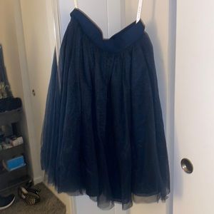 Azazie navy blue tulle skirt